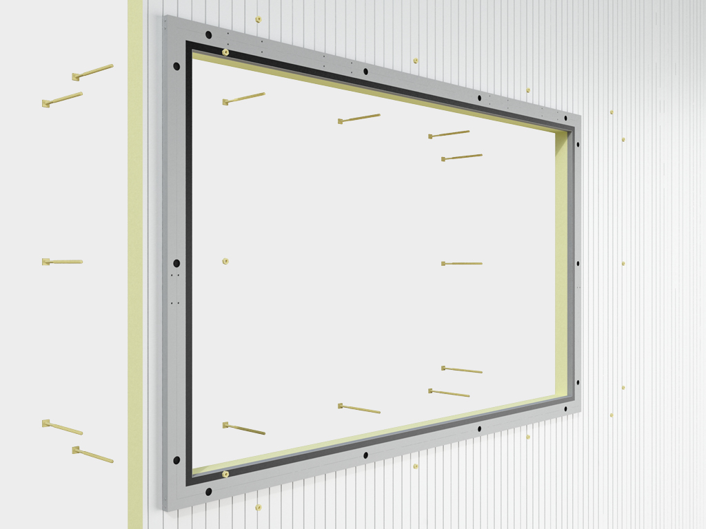 Накладной монтаж внутри помещения.